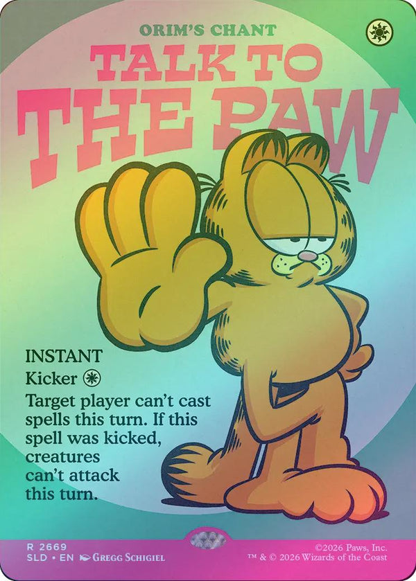 Talk to the Paw // Orim's Chant - Garfield: Motivationally Challenged (Foil) (SLD)