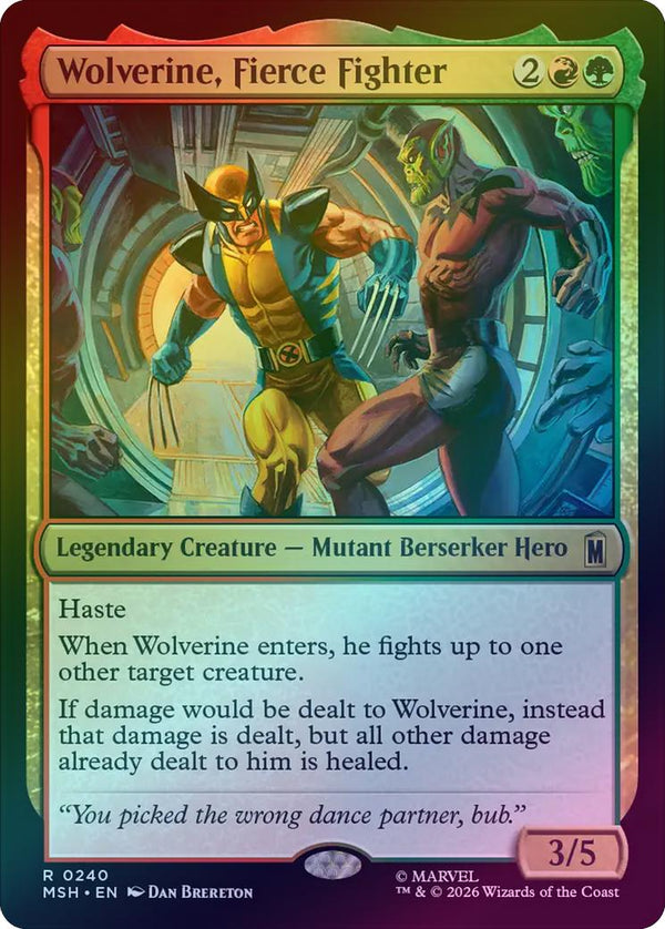 Wolverine, Fierce Fighter (Foil) (MSH) (Pre-Order)