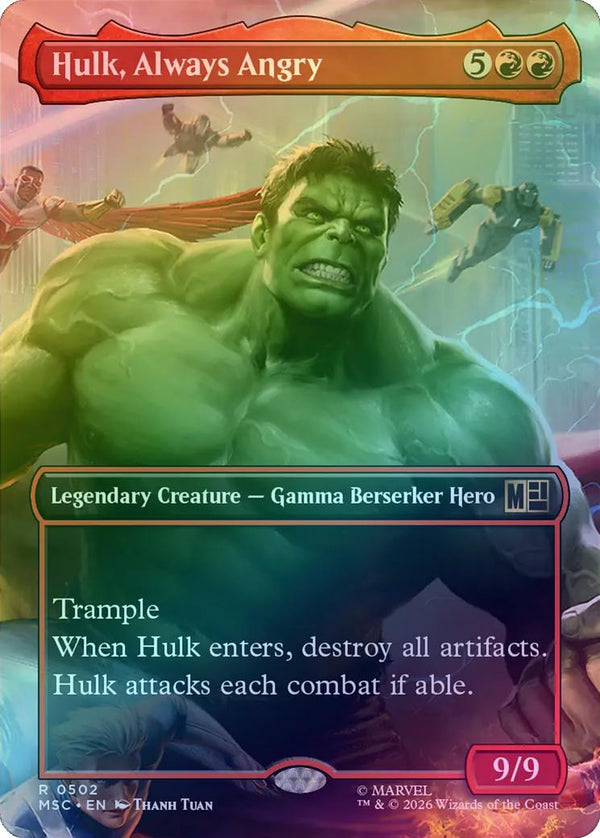 Hulk, Always Angry - Borderless Scene: Heroes United (Foil) (MSC) (Pre-Order)
