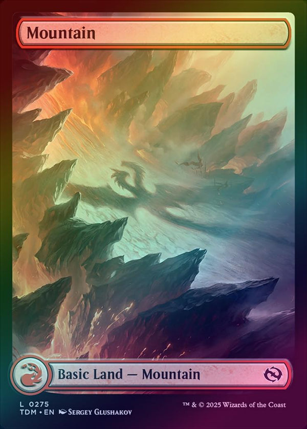 Mountain - Dragon's Presence Full Art (275) (Foil) (TDM)