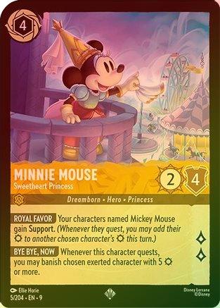 Minnie Mouse (Sweetheart Princess) - 5/204 - Super Rare (Foil)
