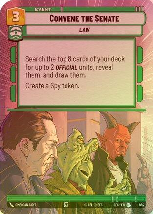 Convene the Senate (Hyperspace Foil) - 884 - Uncommon (Foil)