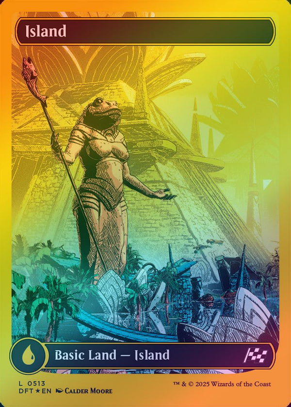 Island (513) - Full Art (First-Place Foil) (DFT)