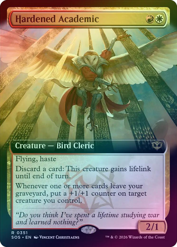 Hardened Academic - Extended Art (Foil) (SOS)