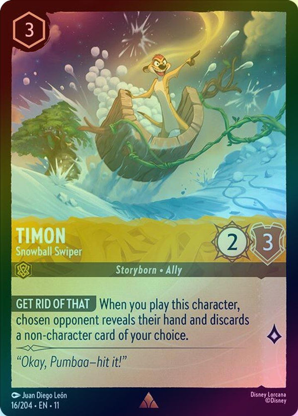 Timon (Snowball Swiper) - 16/204 - Rare (Foil)
