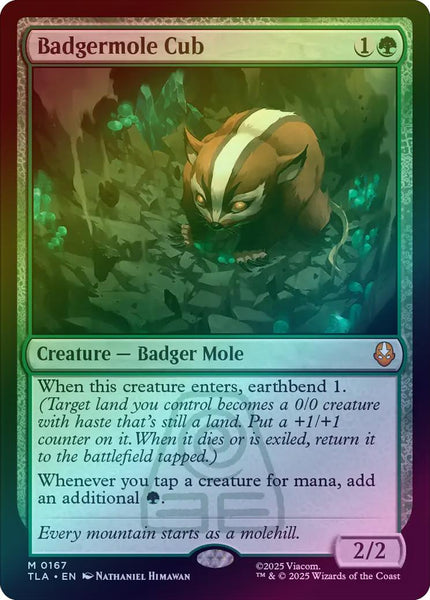 アナグマモグラの仔　foil 英語　ボーダーレス　badgermole cub 401 Games Canada - Badgermole Cub (Foil) (TLA)