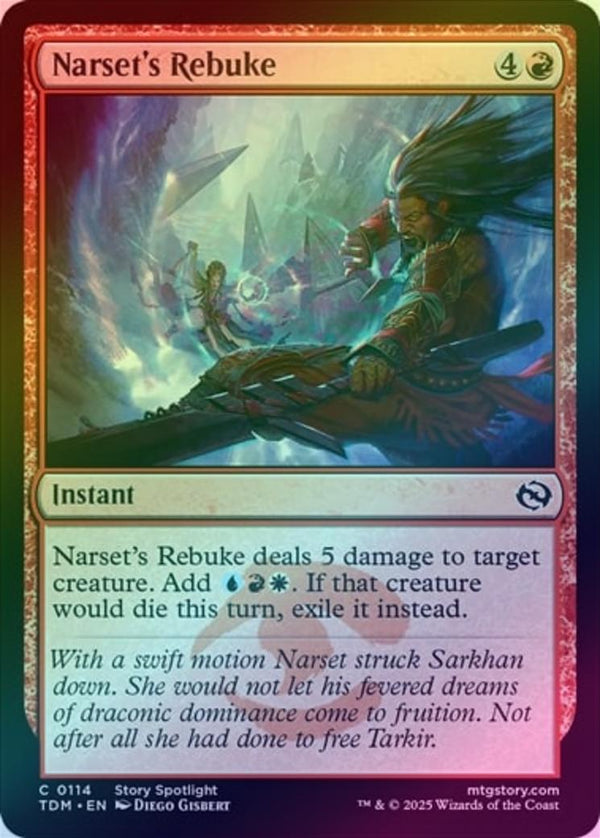 Narset's Rebuke (Foil) (TDM)