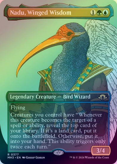 Nadu, Winged Wisdom - Borderless (Foil) (MH3)