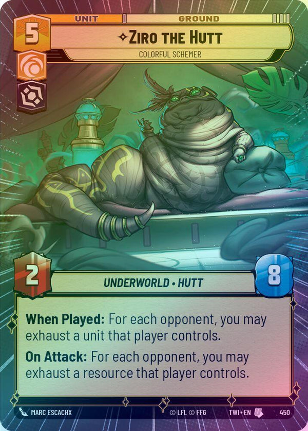 Ziro the Hutt - Colorful Schemer (Hyperspace) - 450 - Uncommon (Foil)