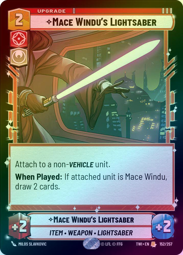 Mace Windu's Lightsaber - 152/257 - Rare (Foil)
