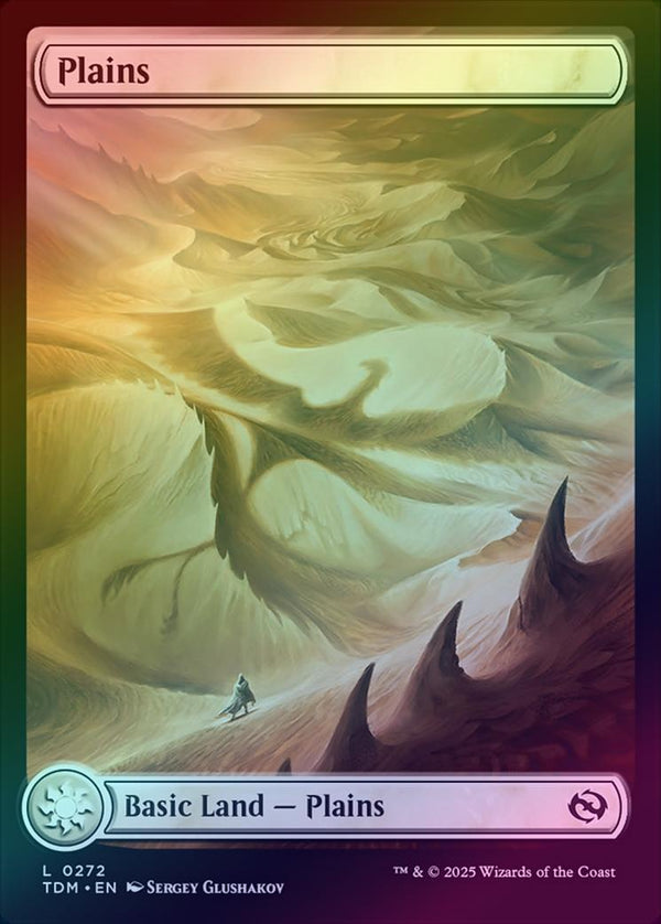 Plains - Dragon's Presence Full Art (272) (Foil) (TDM)