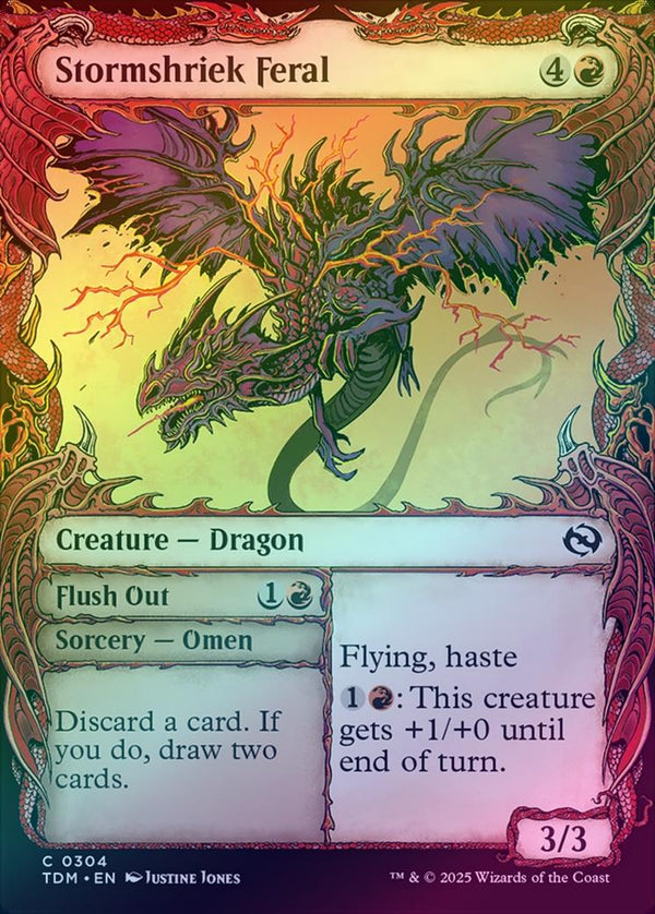 Stormshriek Feral // Flush Out - Draconic Showcase (Foil) (TDM)