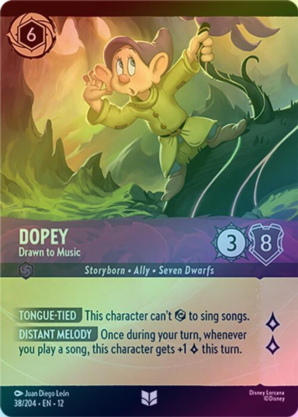 Dopey (Drawn to Music) - 38/204 - Uncommon (Foil)