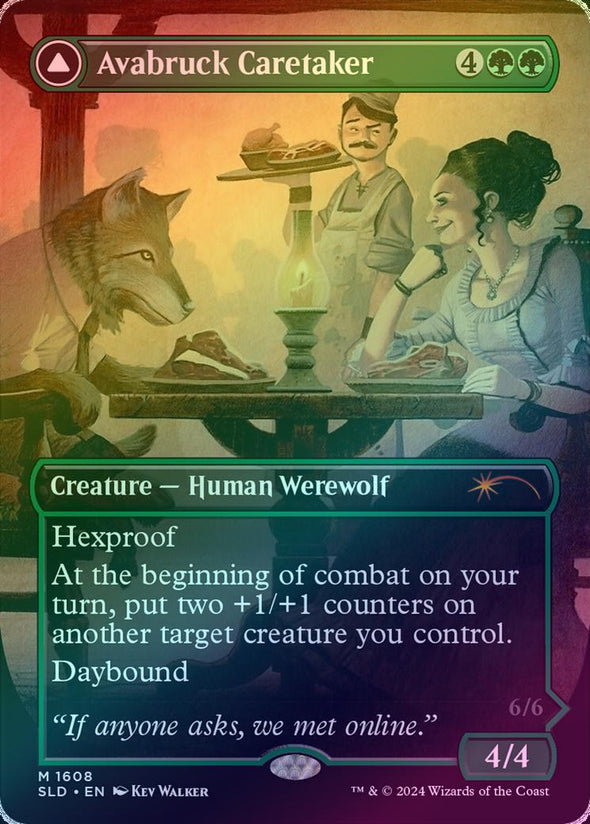 Avabruck Caretaker // Hollowhenge Huntmaster - Featuring: Not A Wolf (Foil) (SLD)