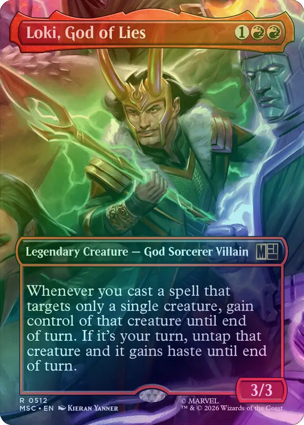 Loki, God of Lies - Borderless Scene: Villains Unleashed (Foil) (MSC) (Pre-Order)