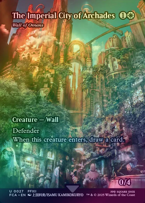 The Imperial City of Archades // Wall of Omens - Borderless (Foil) (FCA)