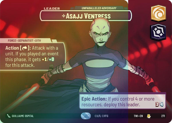 Asajj Ventress - Unparalleled Adversary (Showcase) - 271 - Rare (Foil)