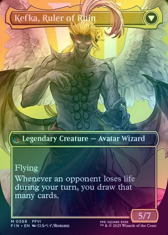 Kefka, Court Mage // Kefka, Ruler of Ruin - Borderless (Foil) (FIN)