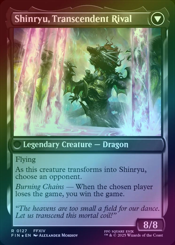 Zenos yae Galvus // Shinryu, Transcendent Rival - Prerelease Promo (Foil) (PFIN)