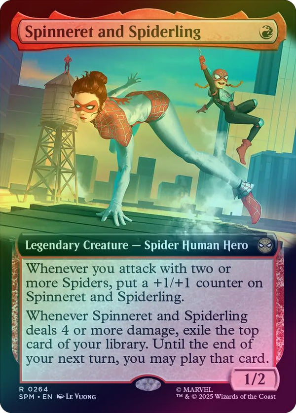 Spinneret and Spiderling - Extended Art (Foil) (SPM)