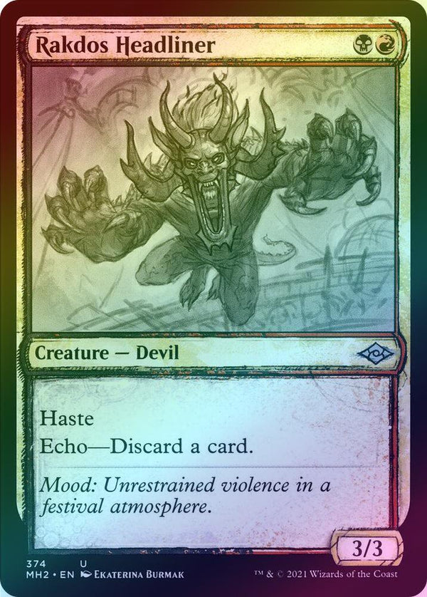 Rakdos Headliner - Sketch Showcase (Foil) (MH2)