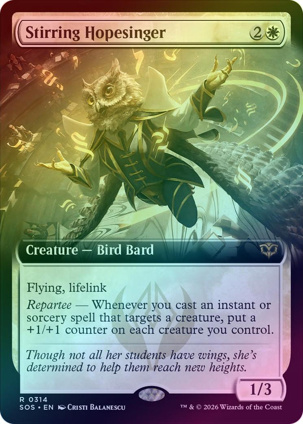 Stirring Hopesinger - Extended Art (Foil) (SOS)