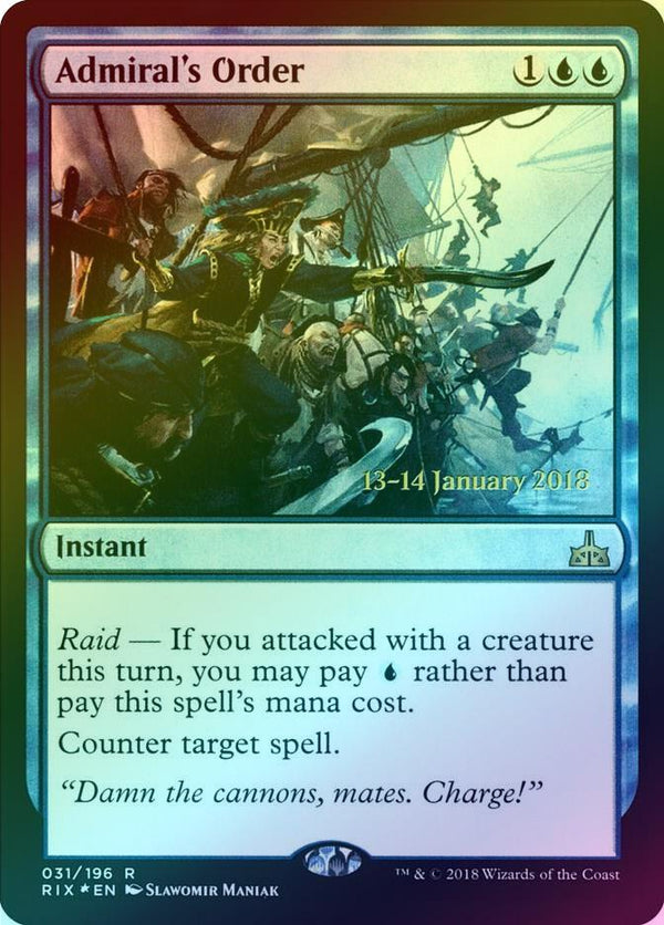 Admiral's Order - Prerelease Promo (Foil) (PRIX)