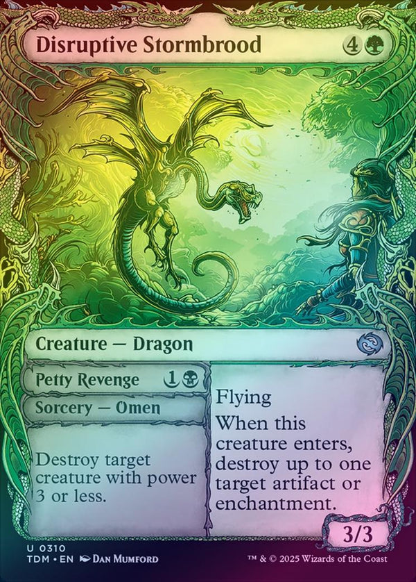 Disruptive Stormbrood // Petty Revenge - Draconic Showcase (Foil) (TDM)