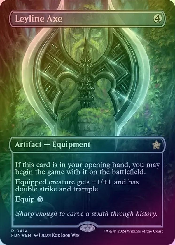 Leyline Axe - Borderless (Mana Foil) (FDN)