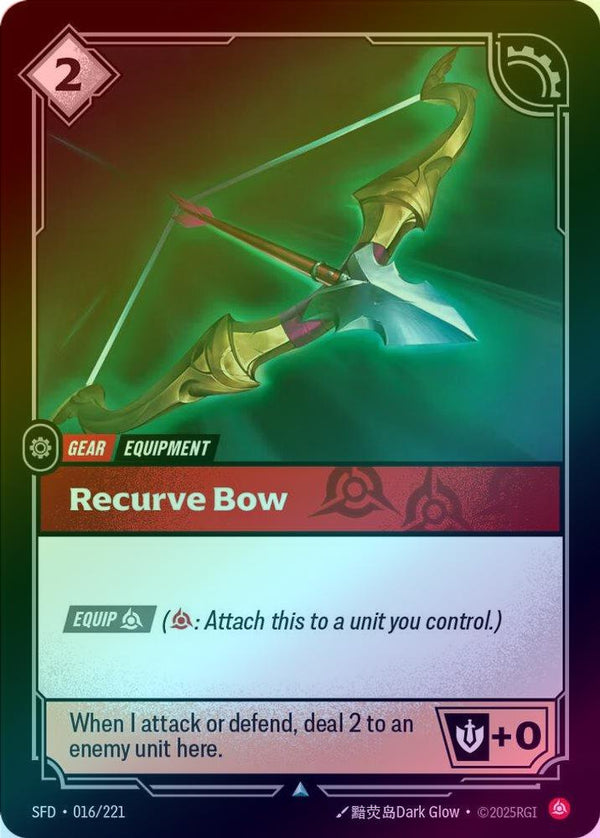 Recurve Bow - 016/221 - Uncommon (Foil)