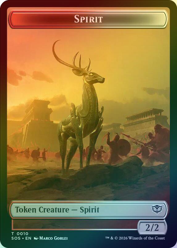 Fractal (004) // Spirit (010) Token (Foil) (TSOS)