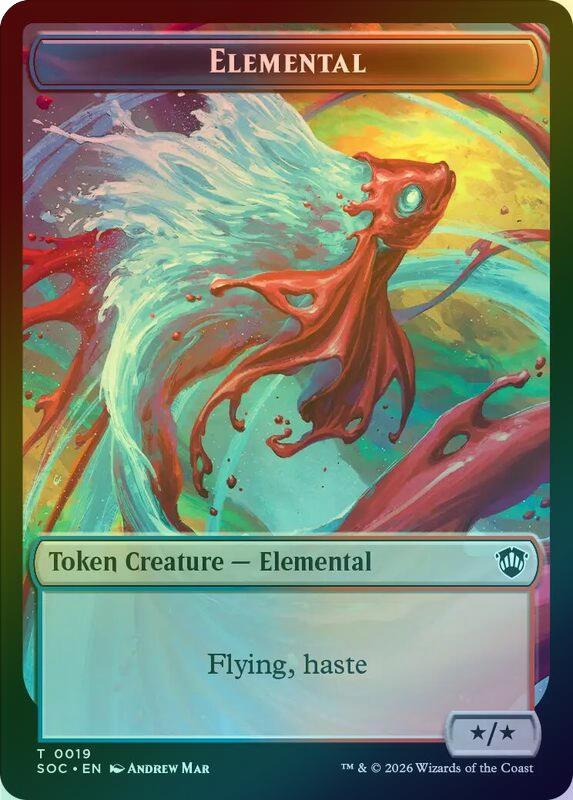 Dragon Illusion // Elemental (019) Token (Foil) (TSOC)