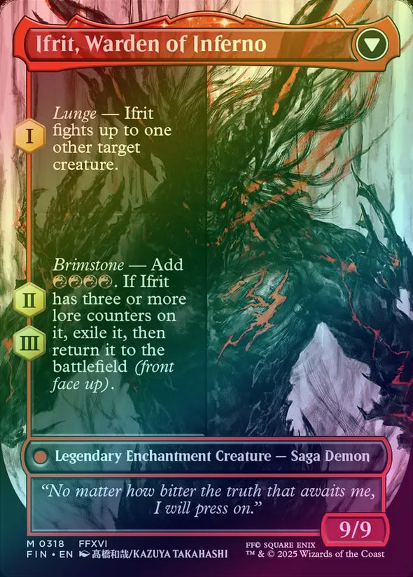 Clive, Ifrit's Dominant // Ifrit, Warden of Inferno - Borderless Artist Card (Foil) (FIN)