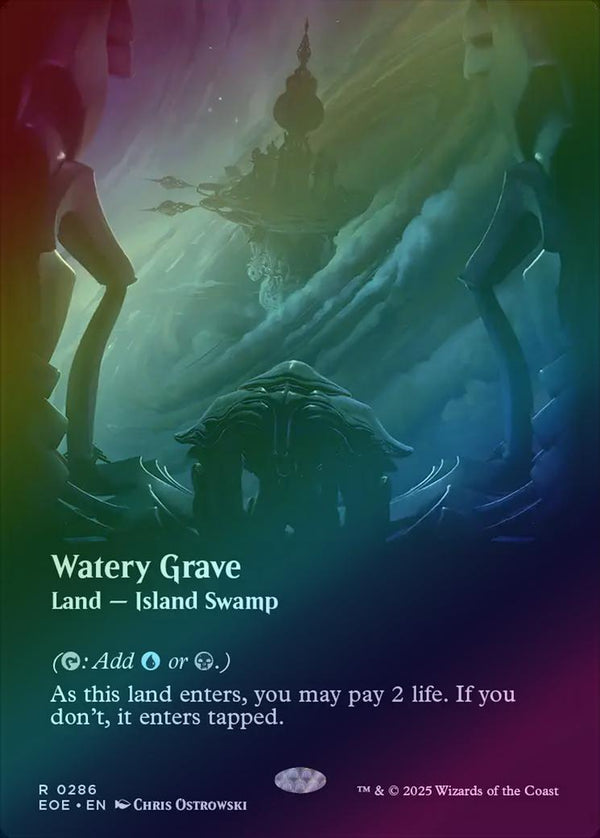 Watery Grave - Borderless Viewport Land (Foil) (EOE)
