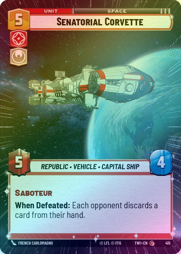 Senatorial Corvette (Hyperspace) - 415 - Common (Foil)