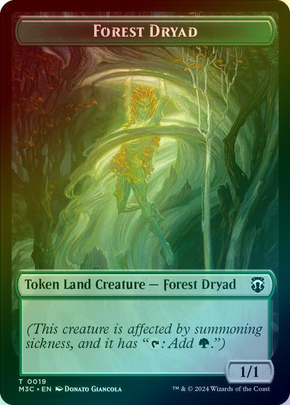 Boar // Forest Dryad Token (Ripple Foil) (TM3C)