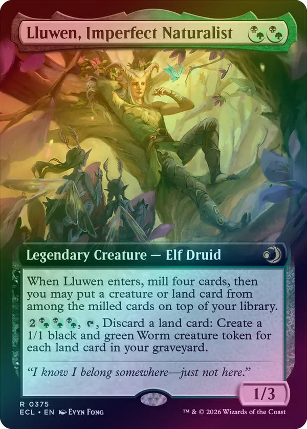 Lluwen, Imperfect Naturalist - Extended Art (Foil) (ECL)