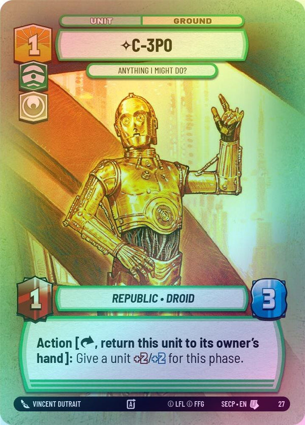 C-3PO - Anything I Might Do? - 27 - Uncommon (Foil)