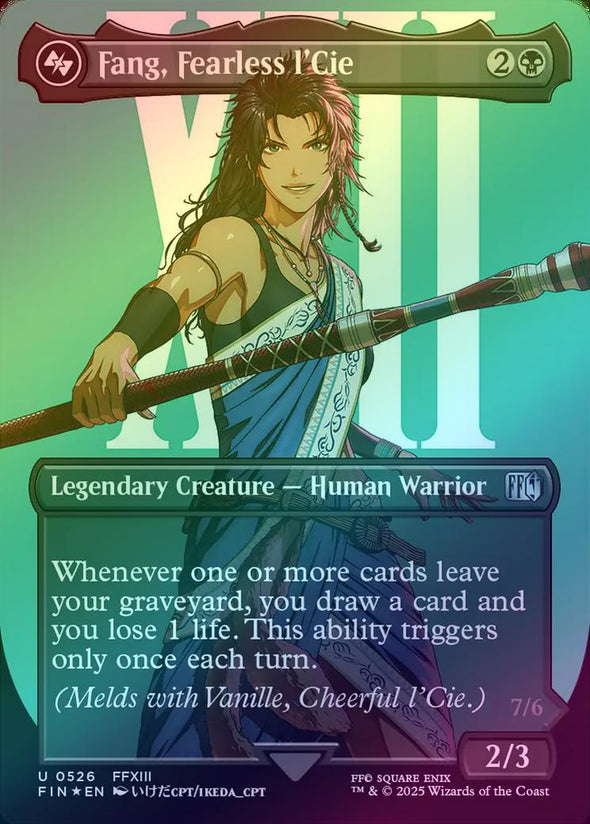 Fang, Fearless l'Cie // Ragnarok, Divine Deliverance - Borderless (Surge Foil) (FIN)