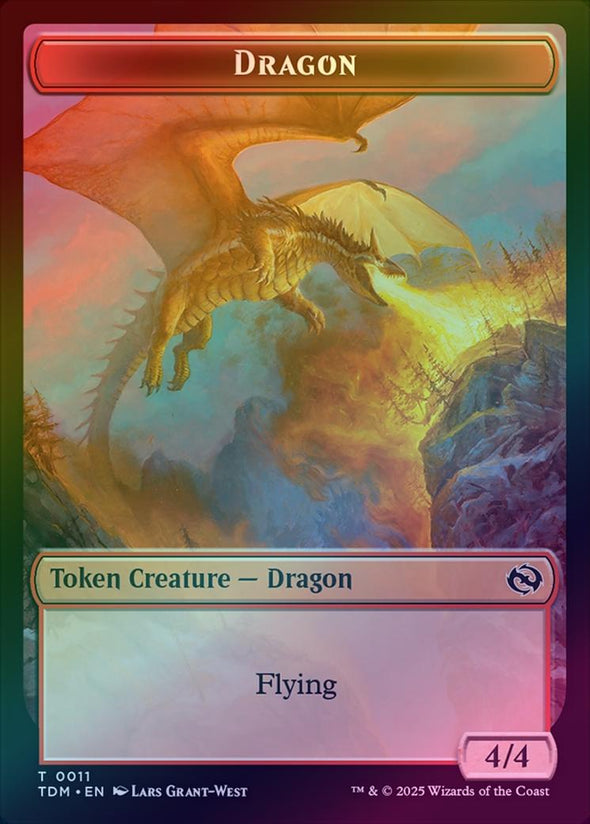 Dragon (011) // Warrior Token (Foil) (TTDM)