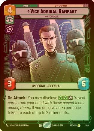 Vice Admiral Rampart - On Schedule (Foil) - 595 - Rare (Foil)