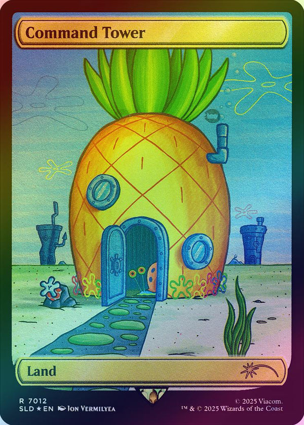 Command Tower - Spongebob Squarepants Bonus Card (Rainbow Foil) (SLD)
