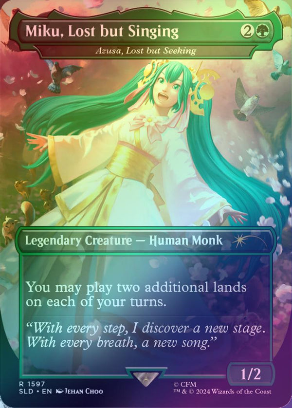 Miku, Lost but Singing // Azusa, Lost but Seeking - Hatsune Miku: Sakura Superstar (Rainbow Foil) (SLD)