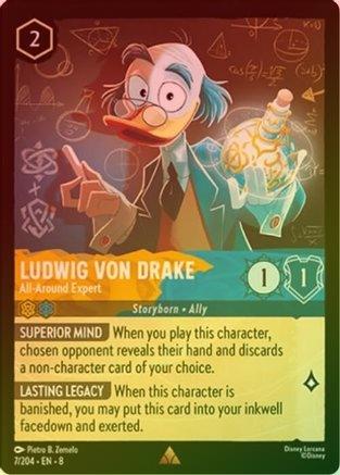 Ludwig Von Drake (All-Around Expert) - 7/204 - Rare (Foil)
