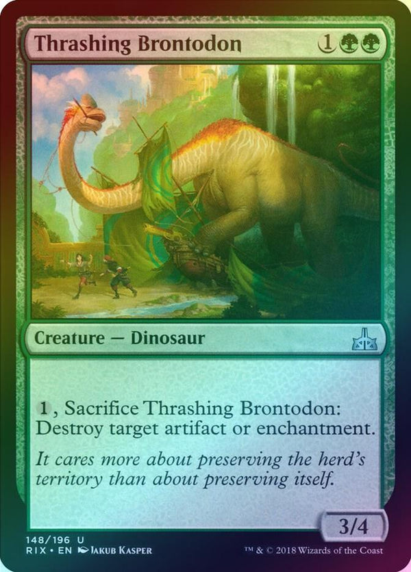 Thrashing Brontodon (Foil) (RIX)