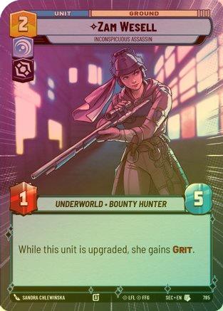 Zam Wesell - Inconspicuous Assassin (Hyperspace Foil) - 785 - Uncommon (Foil)