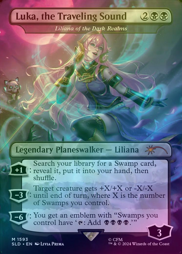 Luka, the Traveling Sound // Liliana of the Dark Realms - Hatsune Miku: Electric Entourage (Foil) (SLD)