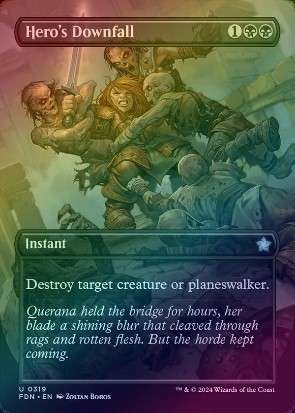 Hero's Downfall - Borderless (Foil) (FDN)