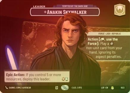 Anakin Skywalker - Tempted by the Dark Side (Showcase) - 1022 - Rare (Foil)