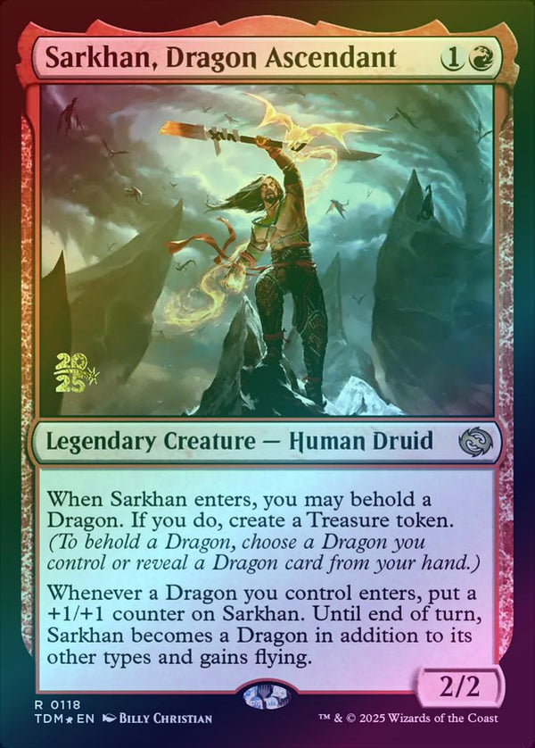 Sarkhan, Dragon Ascendant - Prerelease Promo (Foil) (PTDM)